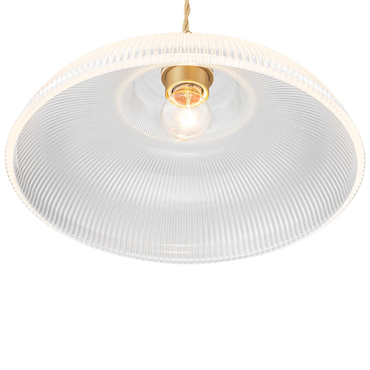 LightfixturesUAE-1-Light Vintage Striped Glass Dome-Shaped Pendant Light-Pendant Lights-Green-