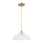 LightfixturesUAE-1-Light Vintage Striped Glass Dome-Shaped Pendant Light-Pendant Lights-Green-