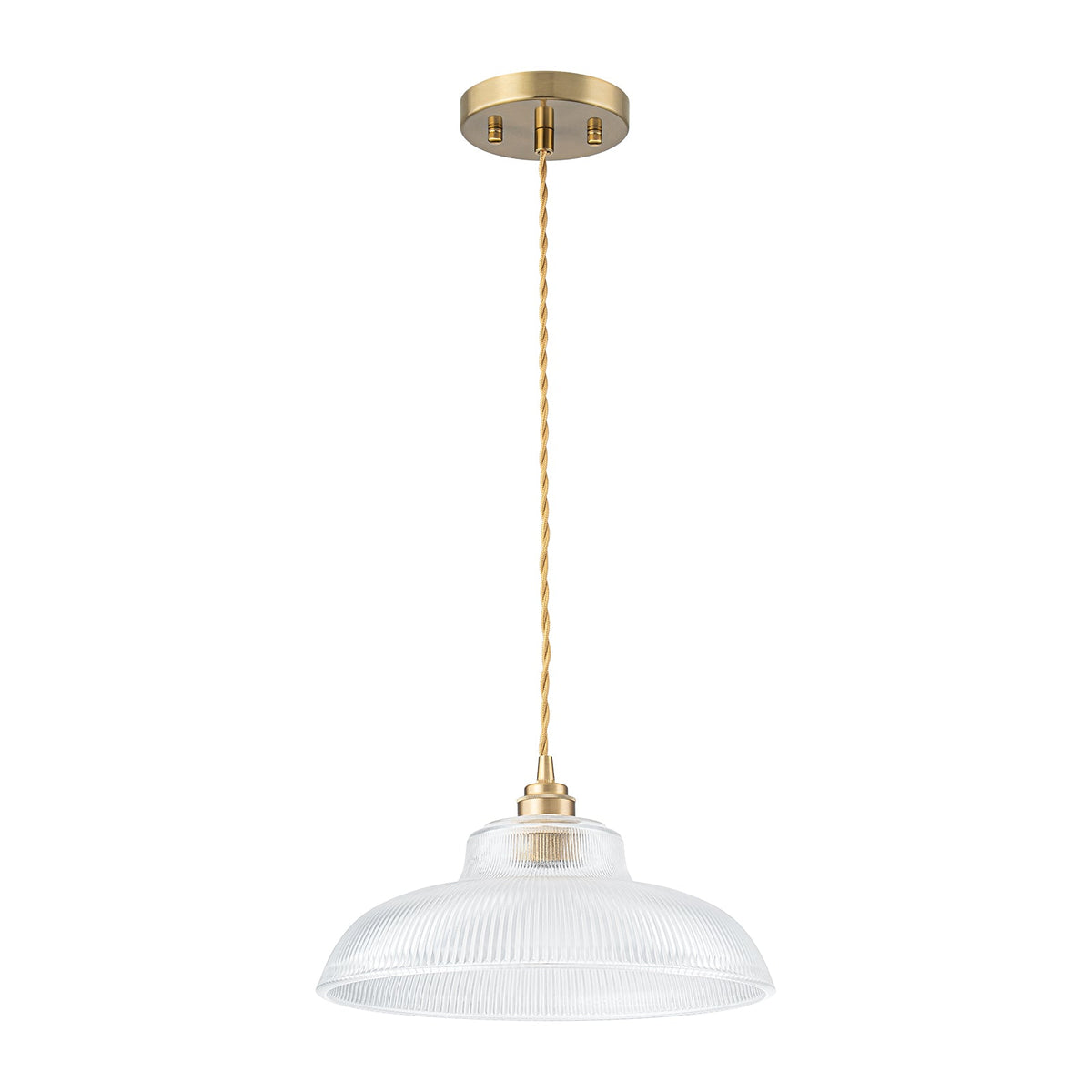LightfixturesUAE-1-Light Vintage Striped Glass Dome-Shaped Pendant Light-Pendant Lights-Green-