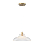 LightfixturesUAE-1-Light Vintage Striped Glass Dome-Shaped Pendant Light-Pendant Lights-Green-