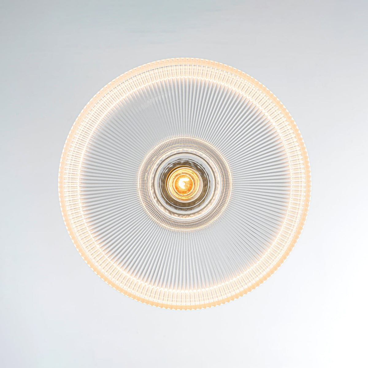 LightfixturesUAE-1-Light Vintage Striped Glass Dome-Shaped Pendant Light-Pendant Lights-Green-