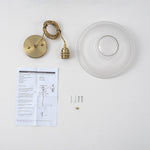 LightfixturesUAE-1-Light Vintage Striped Glass Dome-Shaped Pendant Light-Pendant Lights-Green-
