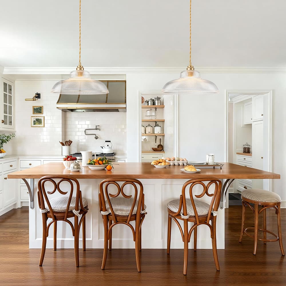 LightfixturesUAE-1-Light Vintage Striped Glass Dome-Shaped Pendant Light-Pendant Lights-Green-