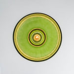 LightfixturesUAE-1-Light Vintage Striped Glass Dome-Shaped Pendant Light-Pendant Lights-Green-