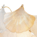 LightfixturesUAE-10-Light Modern Glam Tricolor Ginkgo Leaf Shell Glass Chandelier-Chandeliers - 