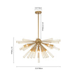 LightfixturesUAE-10-Light Modern Metal Sputnik Sunburst Chandelier-Chandeliers-Brass-