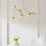 LightfixturesUAE-10-Light Modern Mid-Century Glass Irregular Branch Chandelier-Chandeliers-Black-
