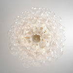 LightfixturesUAE-12-Light Modern Cluster Striped Glass Bubble Chandelier-Chandeliers-12-Light-