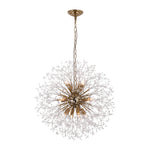 LightfixturesUAE-12-Light Romantic Luxury Dandelion-Shaped Chandelier with Sparkling Crystals-Chandeliers-Brass-