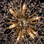 LightfixturesUAE-12-Light Romantic Luxury Dandelion-Shaped Chandelier with Sparkling Crystals-Chandeliers-Brass-