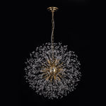 LightfixturesUAE-12-Light Romantic Luxury Dandelion-Shaped Chandelier with Sparkling Crystals-Chandeliers-Brass-