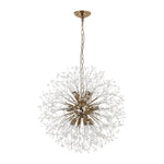 LightfixturesUAE-12-Light Romantic Luxury Dandelion-Shaped Chandelier with Sparkling Crystals-Chandeliers-Brass-
