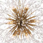 LightfixturesUAE-12-Light Romantic Luxury Dandelion-Shaped Chandelier with Sparkling Crystals-Chandeliers-Brass-