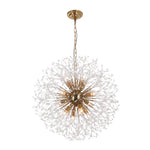 LightfixturesUAE-12-Light Romantic Luxury Dandelion-Shaped Chandelier with Sparkling Crystals-Chandeliers-Brass-