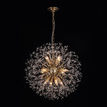 LightfixturesUAE-12-Light Romantic Luxury Dandelion-Shaped Chandelier with Sparkling Crystals-Chandeliers-Brass-
