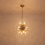 LightfixturesUAE-12-Light Romantic Luxury Dandelion-Shaped Chandelier with Sparkling Crystals-Chandeliers-Brass-