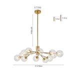 LightfixturesUAE-12/15/18-Light Modern Glass Globe Bubble Sputnik Chandelier-Chandeliers-Gold-15-Light