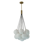 LightfixturesUAE-13-Light Modern Opal Glass Cloud Bubble Cluster Chandelier-Chandeliers-Brass-