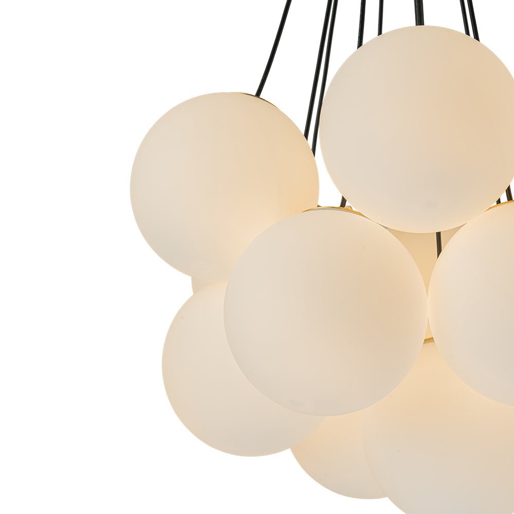 LightfixturesUAE-13-Light Modern Opal Glass Cloud Bubble Cluster Chandelier-Chandeliers-Brass-