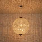LightfixturesUAE-1/3/5/8-Light French Antique Brass Crystal Glass Orb Chandelier-Chandeliers-1-Light-