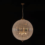 LightfixturesUAE-1/3/5/8-Light French Antique Brass Crystal Glass Orb Chandelier-Chandeliers-8-Light-
