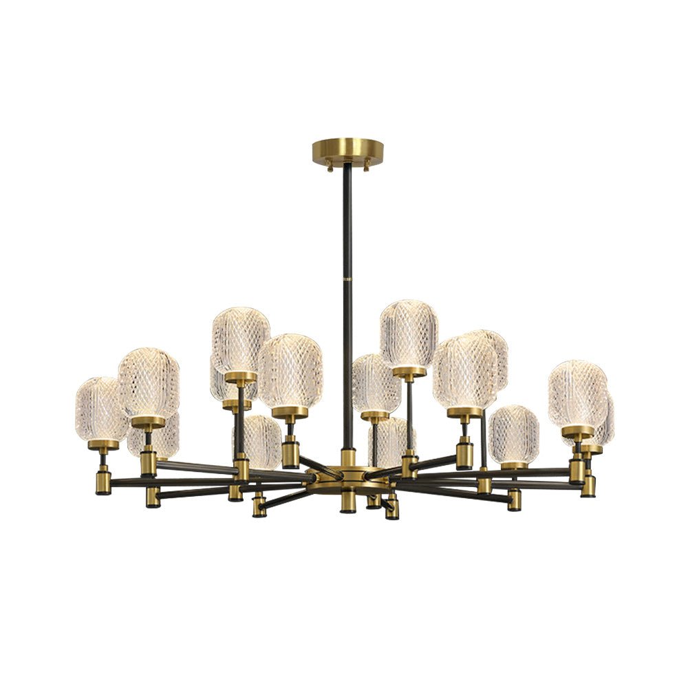 LightfixturesUAE-15-Light Mid Century Modern Crystal Glass Sputnik Chandelier-Chandeliers-15-Light-