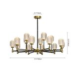 LightfixturesUAE-15-Light Mid Century Modern Crystal Glass Sputnik Chandelier-Chandeliers-15-Light-
