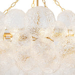 LightfixturesUAE-15-Light Modern Cluster Water Ripple Glass Bubble Chandelier-Chandeliers-Brushed Brass-