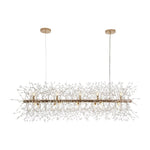 LightfixturesUAE-15-Light Modern Glam Starburst Dandelion Crystal Glass Linear Chandelier-Chandeliers-Chrome-