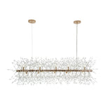 LightfixturesUAE-15-Light Modern Glam Starburst Dandelion Crystal Glass Linear Chandelier-Chandeliers-Chrome-
