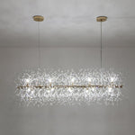 LightfixturesUAE-15-Light Modern Glam Starburst Dandelion Crystal Glass Linear Chandelier-Chandeliers-Chrome-