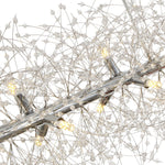 LightfixturesUAE-15-Light Modern Glam Starburst Dandelion Crystal Glass Linear Chandelier-Chandeliers-Chrome-