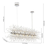 LightfixturesUAE-15-Light Modern Glam Starburst Dandelion Crystal Glass Linear Chandelier-Chandeliers-Chrome-