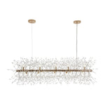 LightfixturesUAE-15-Light Modern Glam Starburst Dandelion Crystal Glass Linear Chandelier-Chandeliers-Chrome-