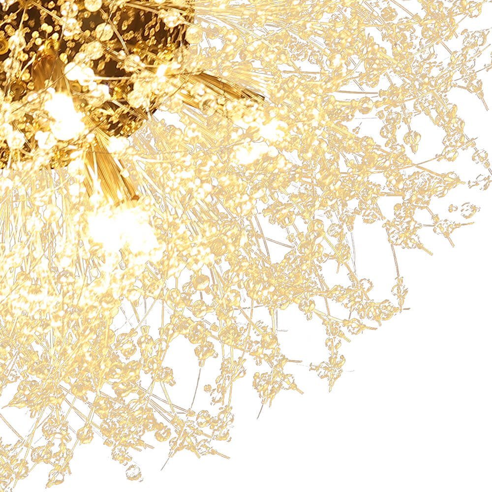 LightfixturesUAE-16-Light Luxury Dandelion Crystal Firework Sputnik Chandelier-Chandeliers-Chrome-