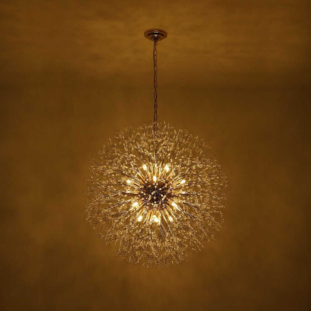 LightfixturesUAE-16-Light Modern Glam Starburst Dandelion Crystal Glass Chandelier-Chandeliers-16-Light-