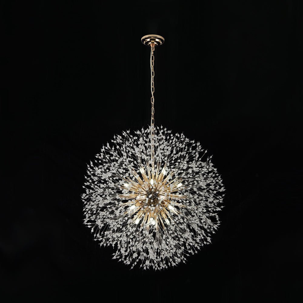 LightfixturesUAE-16-Light Modern Glam Starburst Dandelion Crystal Glass Chandelier-Chandeliers-16-Light-