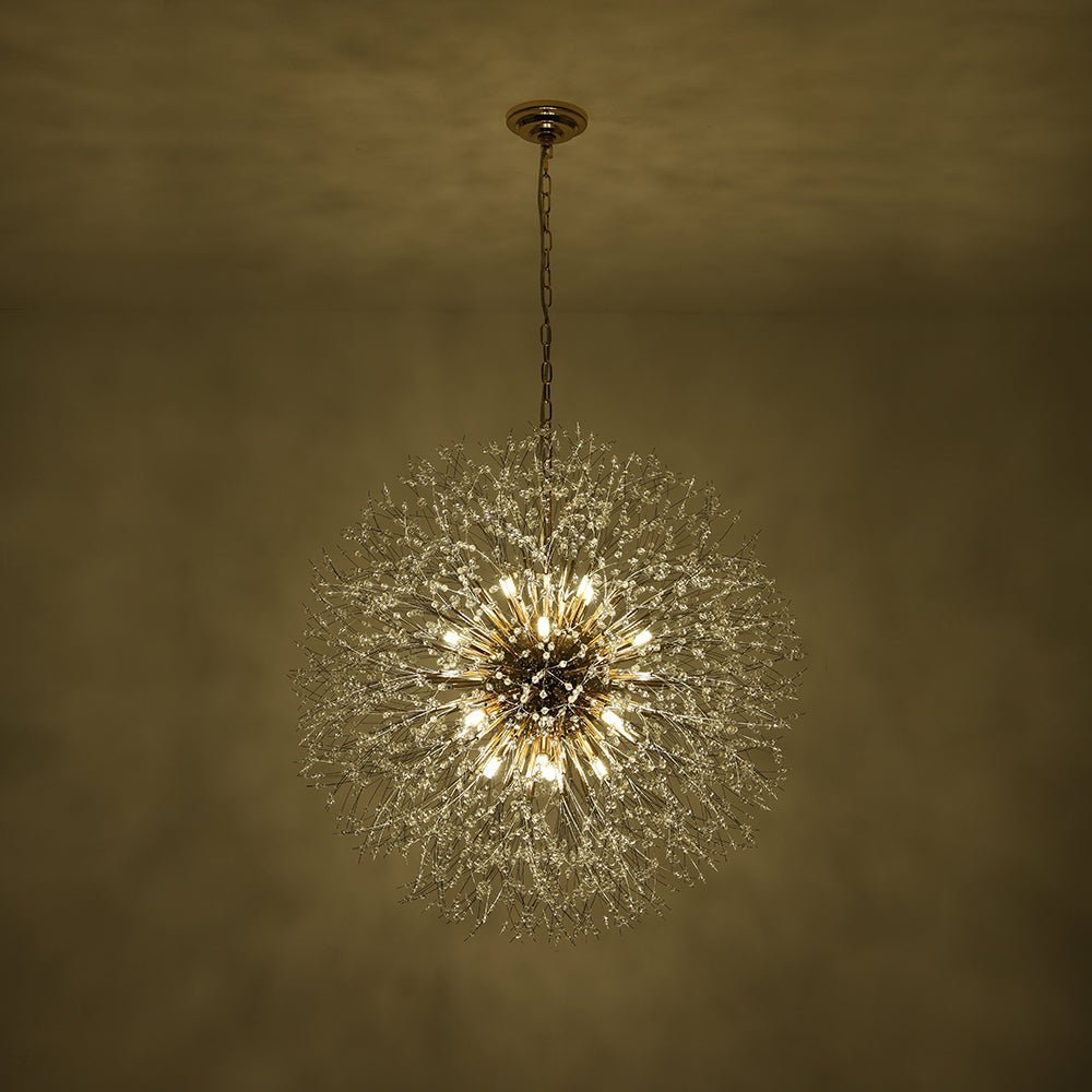 LightfixturesUAE-16-Light Modern Glam Starburst Dandelion Crystal Glass Chandelier-Chandeliers-16-Light-
