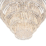 LightfixturesUAE-17-Light Modern Tiered Tassel Crystal Cake-Shaped Chandelier-Chandeliers - 