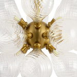 LightfixturesUAE-18-Light Modern Clear Stripe Glass Bubble Cluster Chandelier-Chandeliers-Clear Stripe-