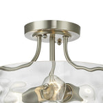 LightfixturesUAE-2-Light Modern Glass Hammer Glass Drum Semi Flush Mount-Ceiling Lights - 