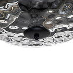 LightfixturesUAE-2-Light Modern Water Ripple Glass Flush Mount Ceiling Light-Ceiling Lights-Brass-