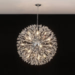 LightfixturesUAE-20-Light Oversized Blossom Firework Crystal Globe Dandelion Chandelier-Chandeliers-Chrome-
