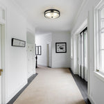 LightfixturesUAE-2/3-Light Modern Crackle Glass Drum Flush Mount-Ceiling Lights-3-Light-