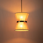 LightfixturesUAE-2/8-Light Modern Natural Rope Drum Chandelier-Pendant Lights-White-8-Light