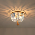 LightfixturesUAE-3-Light Coastal Colorful Beaded Flush Mount Ceiling Light-Ceiling Lights-Blue-