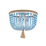 LightfixturesUAE-3-Light Coastal Colorful Beaded Flush Mount Ceiling Light-Ceiling Lights-Blue-