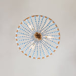 LightfixturesUAE-3-Light Coastal Colorful Beaded Flush Mount Ceiling Light-Ceiling Lights-Blue-