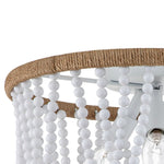 LightfixturesUAE-3-Light Coastal Modern Beaded Flush Mount Ceiling Light-Ceiling Lights-White/Plastic-