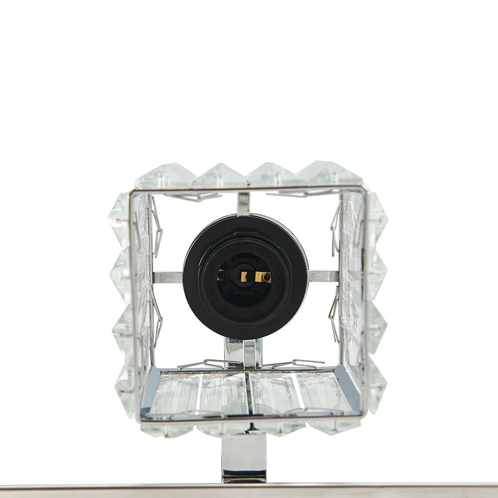 LightfixturesUAE-3-Light Dimmable Mid-century Modern Square Crystal Wall Sconce-Wall Lights-Black+Brass-